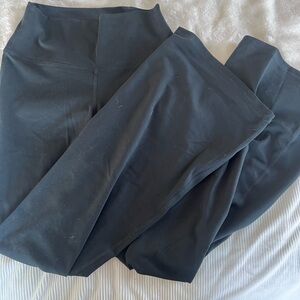 Black High-Waisted Flared Leggings